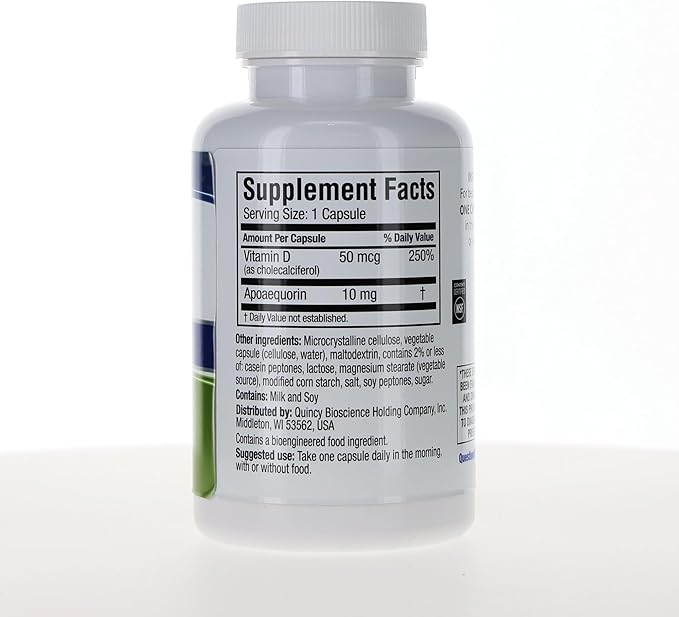 Prevagen 10mg Apoaequorin Brain Supplement – Memory & Cognitive Support with Vitamin D3, 60 Capsules