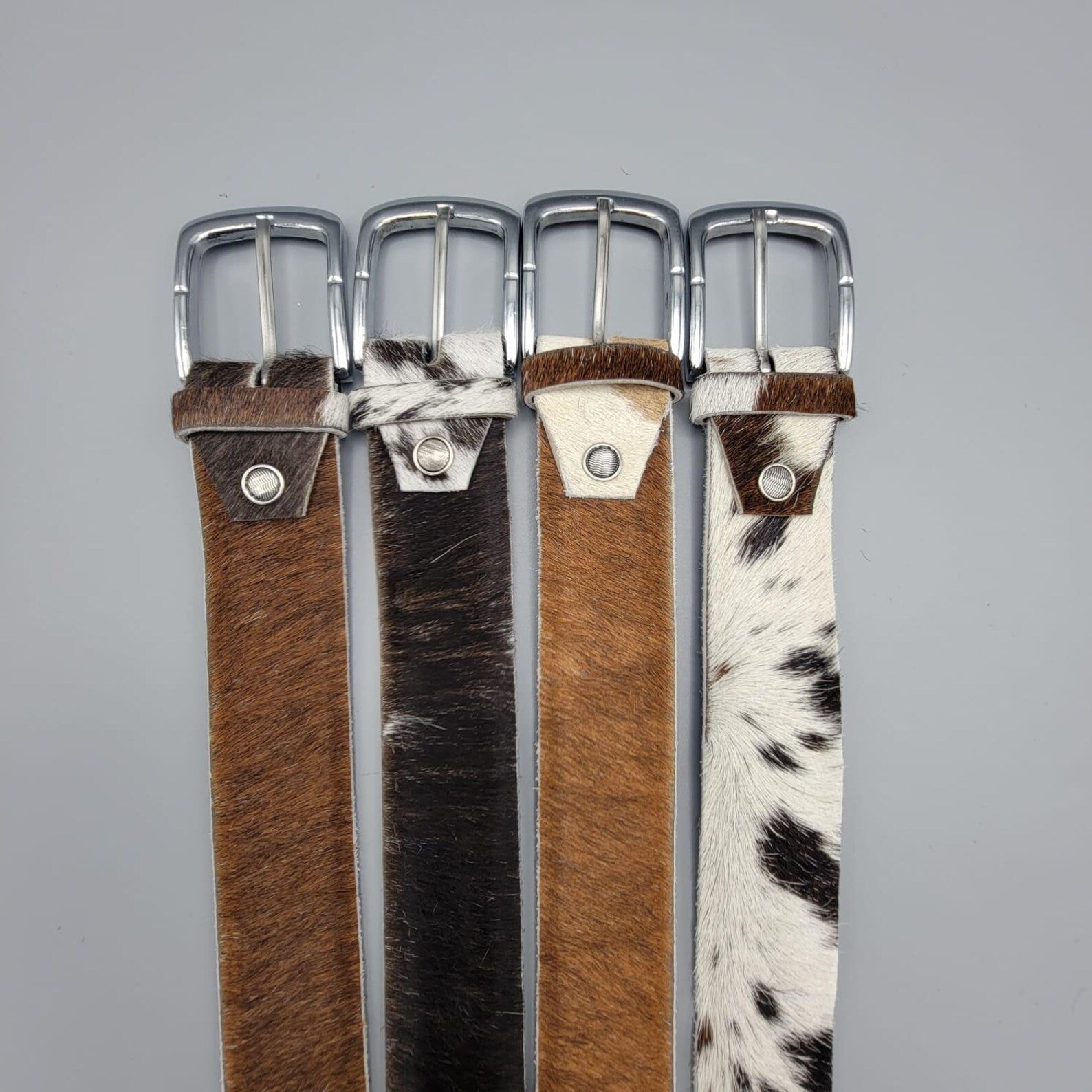Western Rodeo Belt – Handmade Hair On Cowhide Leather Belt