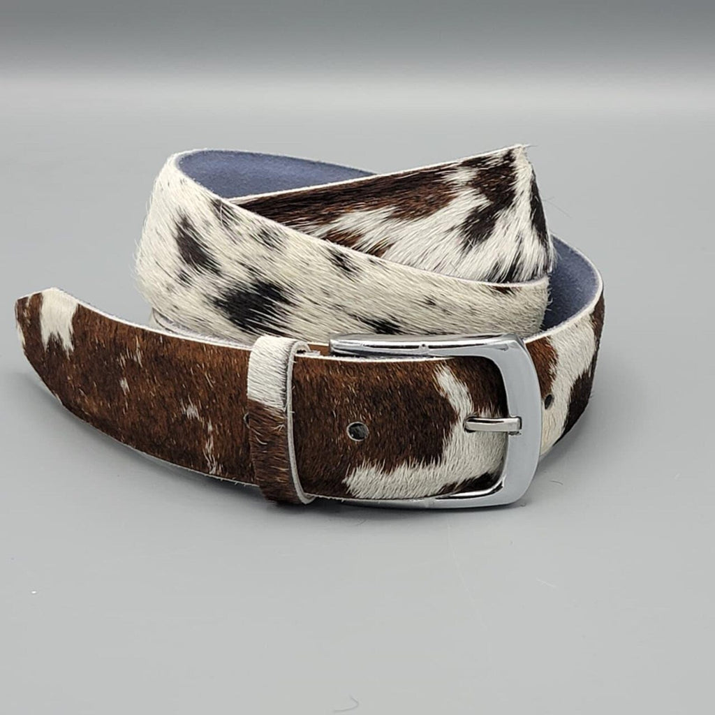Western Rodeo Belt – Handmade Hair On Cowhide Leather Belt