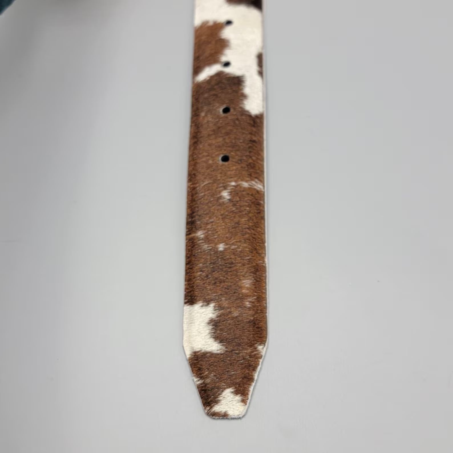 Hair On Cowhide Leather Belt – Handmade Western Rodeo Style Cow Print Belt for Men
