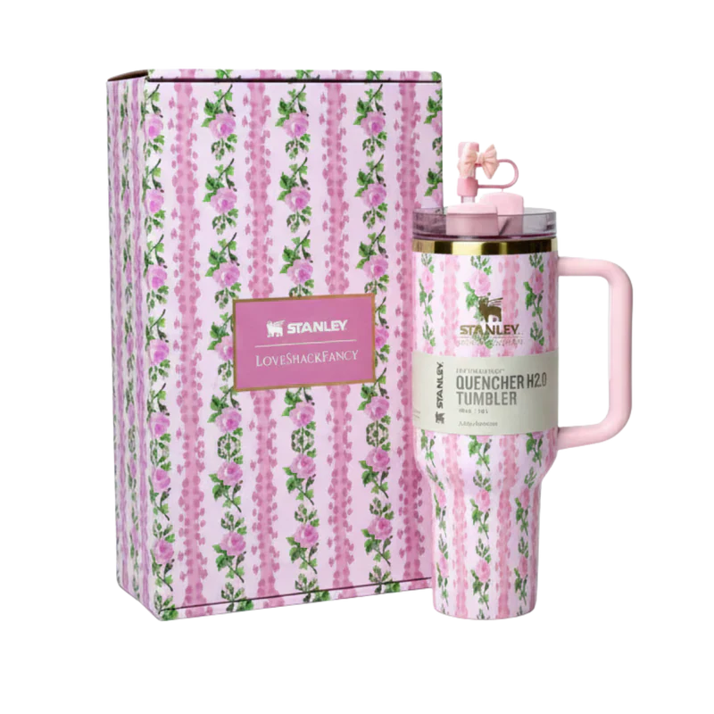 LoveShackFancy x Stanley Quencher H2.0 FlowState Tumbler 40 oz – Blooming Heirloom Limited Edition