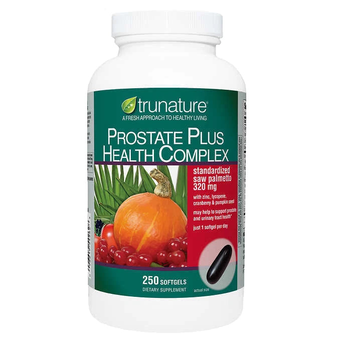 Trunature Prostate Plus Complex 250 Ct Saw Palmetto Zinc Lycopene EXP:8/27